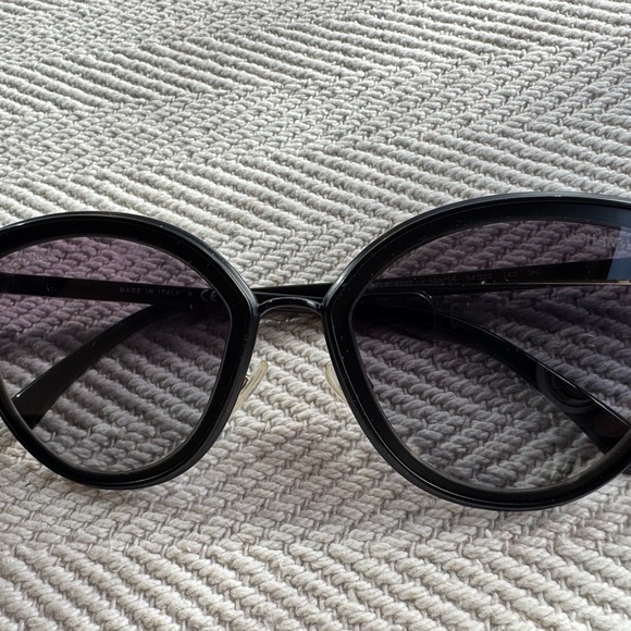 CHANEL Black Cat-Eye Sunglasses with Quilted Black Case CHANEL Black Cat Eye Sunglasses with Quilted Case main image 3